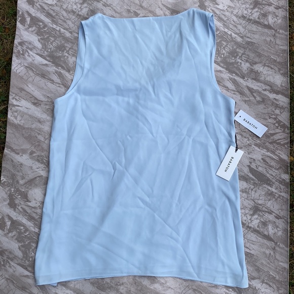 Aritzia Babaton Pastel Blue Murphy Long Office Sleeveless Top NWT - Picture 8 of 8